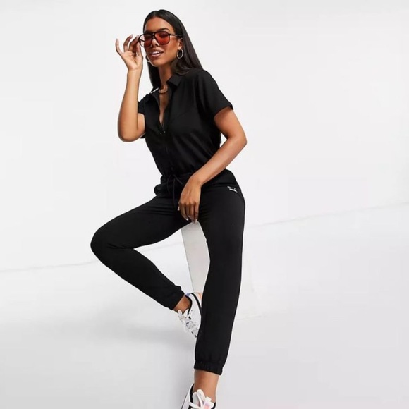 Puma Pants - NWT Puma black jumpsuit full length zip up Jumpsuit overall Small